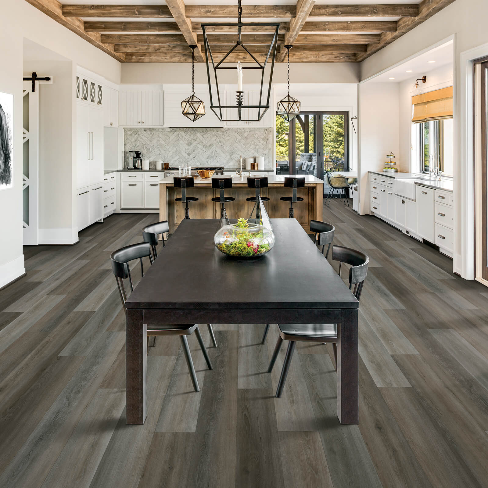 Laminate Flooring in DIning Room | Carpets And More, Inc